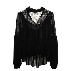Black long sleeve blouse